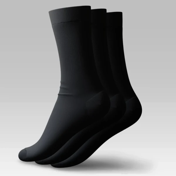 Men’s Black Long Cut Cushioned Socks