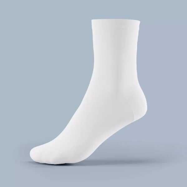 White medium half cushioned socks for men – P3D-100
