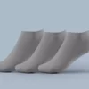 Men's Low Half Cushioned Socks – solid gray 3-pack with heel and toe padding Gray cushioned ankle socks – breathable Egyptian cotton, low cut profile Low cut padded socks for men – reinforced heel and toe, stretch fit Soft cotton everyday socks – moisture-wicking gray socks for daily use