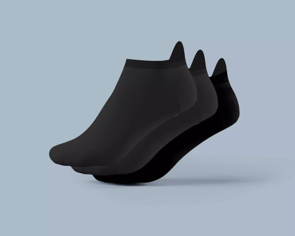 Women's Heel Shield Half Cushioned Socks – breathable 3-pack in black with heel grip No-slip low cut socks with cushioned heel and toe – lightweight and supportive for men Egyptian cotton socks for men – Heel Shield technology keeps socks in place all day Lightweight athletic socks for men – stretch-fit comfort and secure heel protection