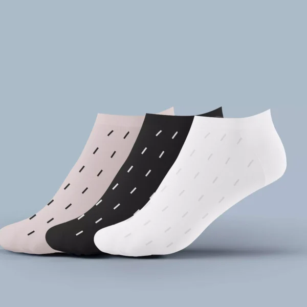 Low Light Weight Socks – multicolor 3-pack with soft Egyptian cotton, invisible low cut, and breathable lightweight fit for daily comfort – Stitch